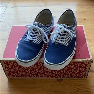 Vans blue and white stripe size 11.5